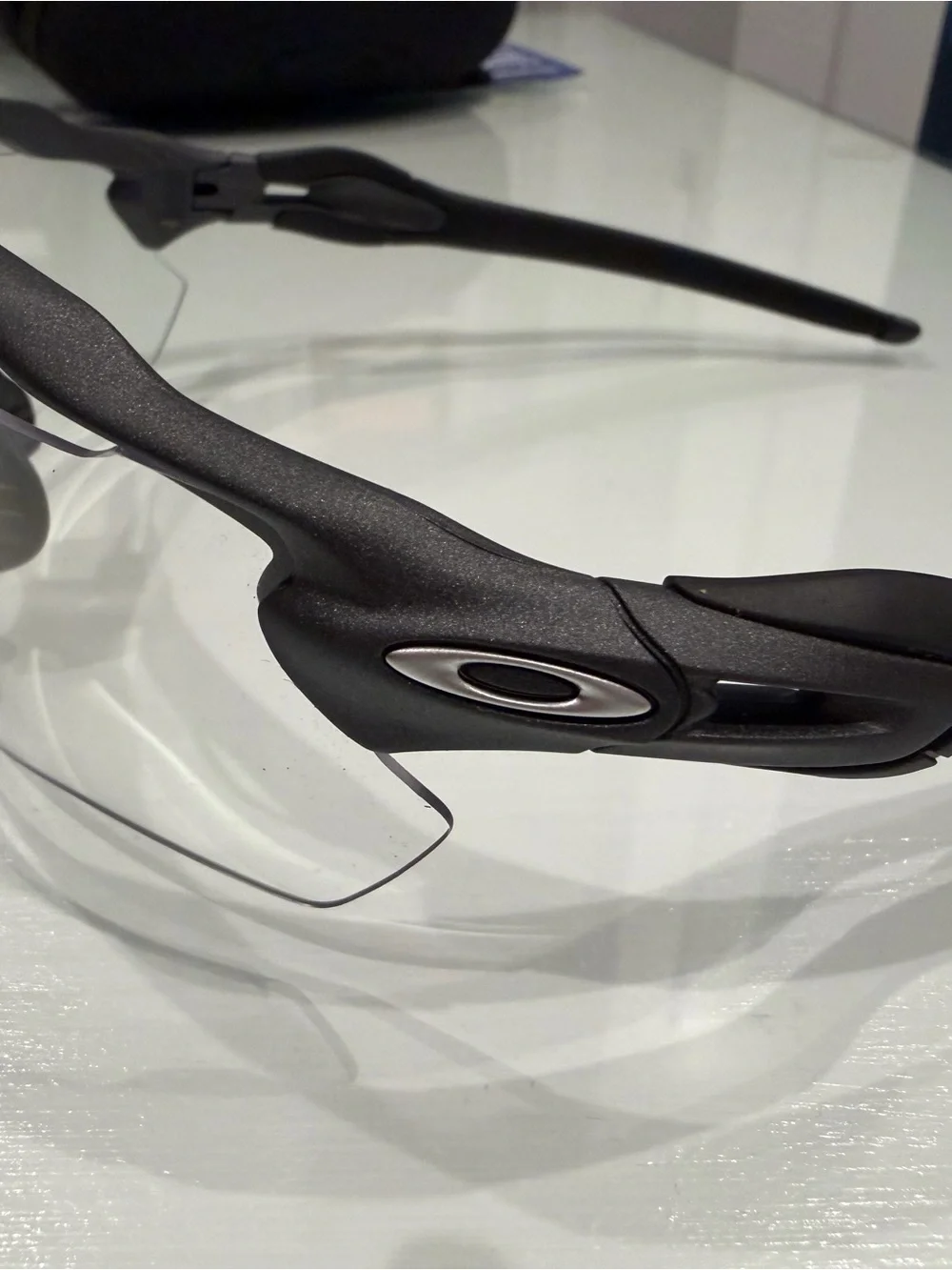 Oakley Black Frame with Clear Photochromic Lenses Sport Sunglasses
